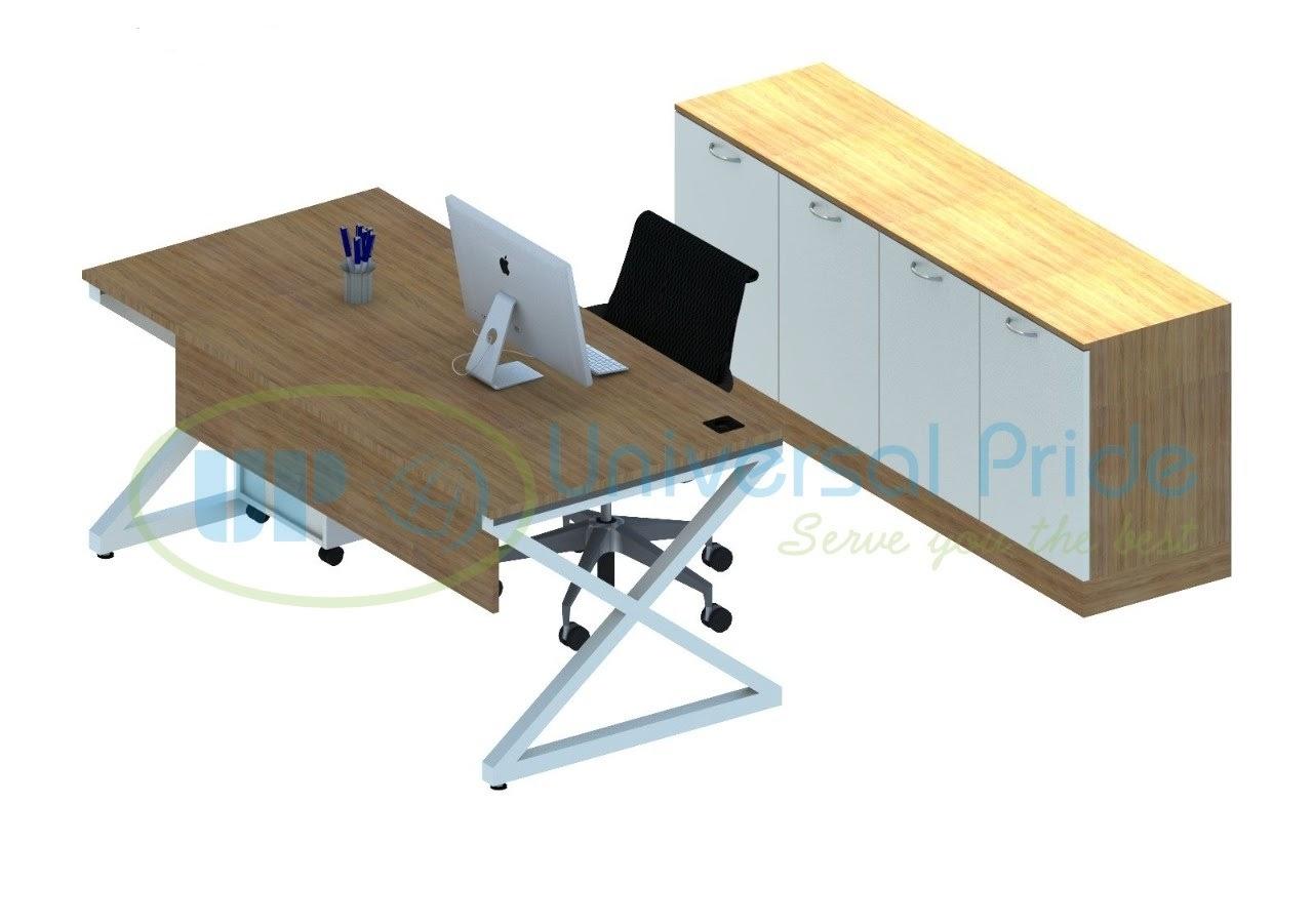 Manager Desk With Metal Base