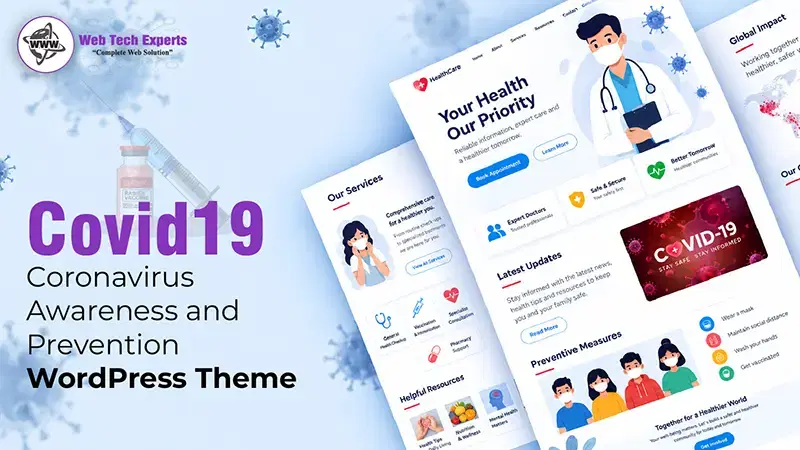 Covid19 – Coronavirus Awareness and Prevention WordPress Theme